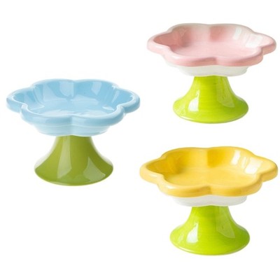 Elevated Cats Dish Ceramic Pet Bowl For Health Eating Neck Comfortable