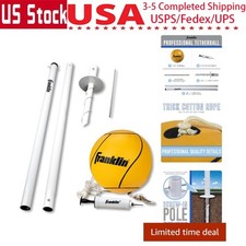 Portable Steel Tetherball Kit, Ball Rope Pole, Easy  Install Outdoor Game