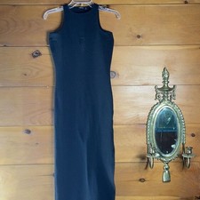 NWT Nasty Gal Standards Black High Ribbed Pullover Midi Dress Size XS