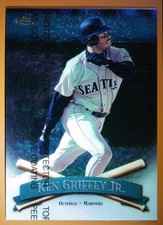 1998 Topps Finest Ken Griffey Jr w/Coating #100 Seattle Mariners