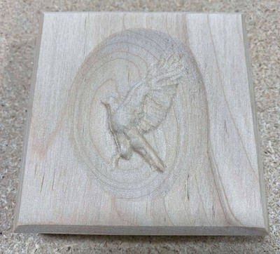 Hawk Bird Engraving Trim Wood, Corner Trim Block, Door Trim Block, Window Trim