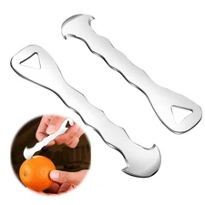 2 Pcs Stainless Steel Orange Peeler Citrus Peeler Tool Effortlessly Peel Oran...