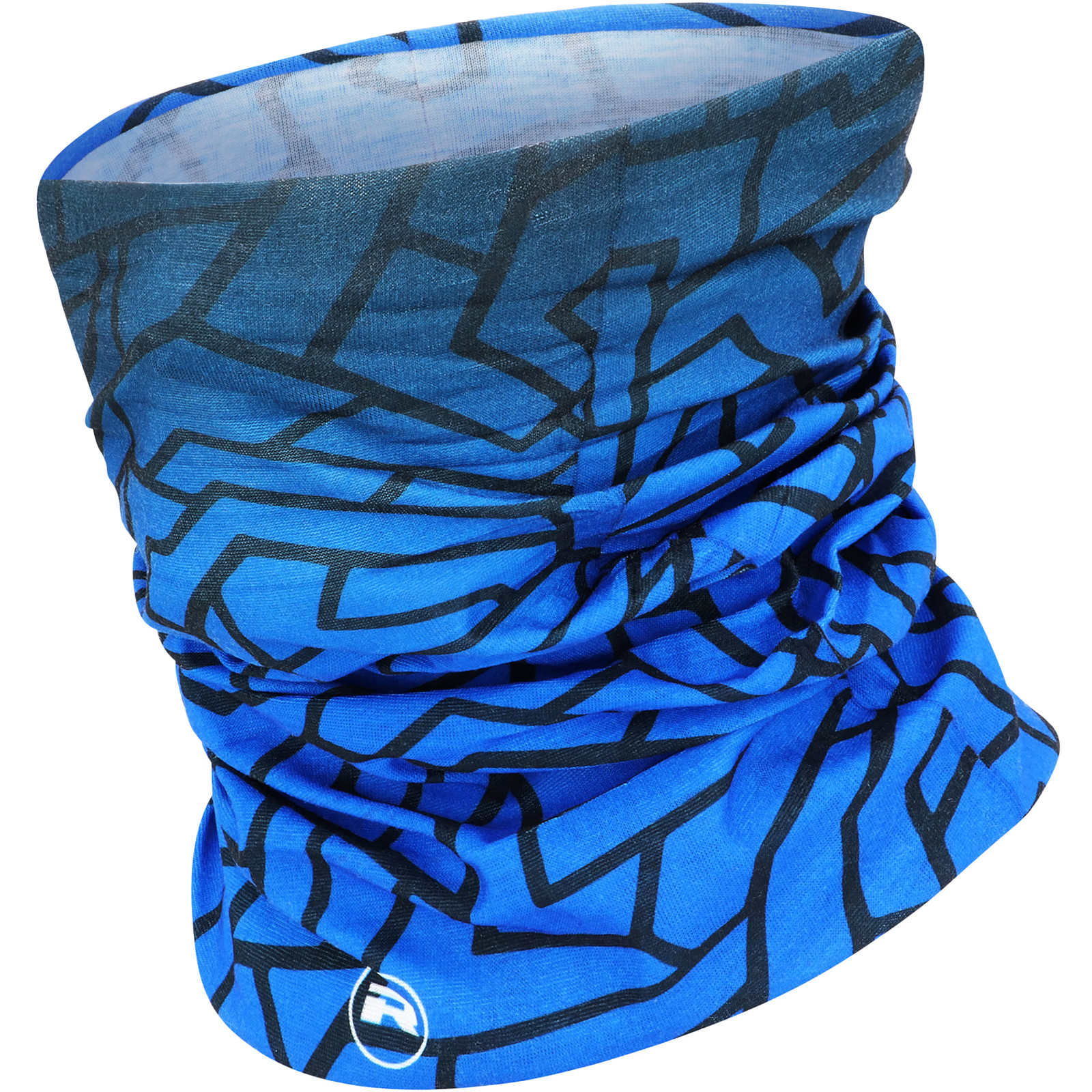 Richa Fleece Neck Tube Base Layer Motorcycle Neck Warmer - Grout Black / Blue