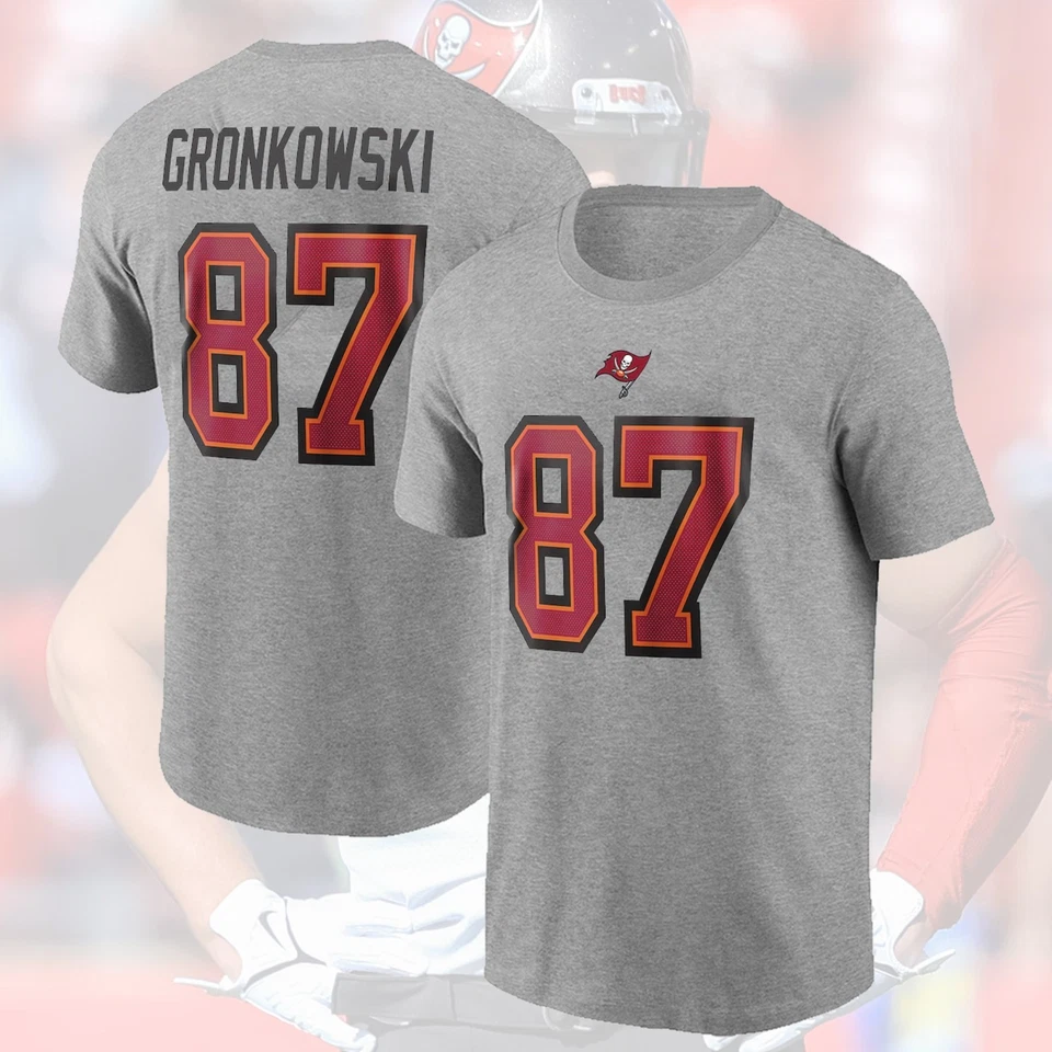 ¡OFERTA CALIENTE! Rob Gronkowski #87 Tampa Bay Buccaneers 2025 nombre y número de jugador regalo Foto 4 de 4