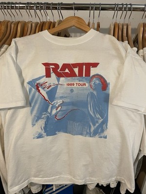 Vintage 80s Reach For The Sky Ratt Band Tour Shirt With Britny Fox Size L Rare