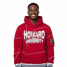 AACA Howard University Bison RED WHITE Heavyweight Hoodie Vintage HBCU Gear