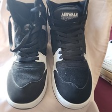 Scarpe da skate Airwalk Prototype 600F da uomo, taglia 12, nero/bianco, alte