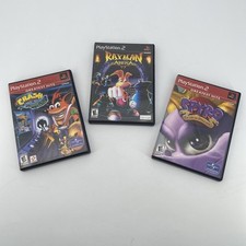 Pack de 3 juegos PS2 - Spyro Enter The Dragonfly, Raymon Arena y Crash Bandicoot