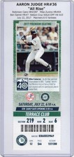 Aaron Judge HR #36 ALL RISE 2017 Mariners Yankees 7/22 CLUB Ticket MIKE CAMERON
