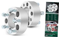 5x4.5 Wheel Spacers 2 inch Thick Hub Bore 82.5mm with 1/2 Studs, Silver 5 Lug