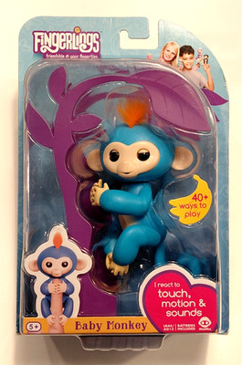 2016 BABY BLUE MONKEY FINGERLINGS by WOWWEE