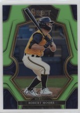 2023 Panini Select Premier Level Neon Green Prizm 13/75 Robert Moore #182 1b8