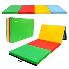 Folding Exercise Aerobics Mat   4'x10'x3" Extra Thick High Density Anti Tear ...