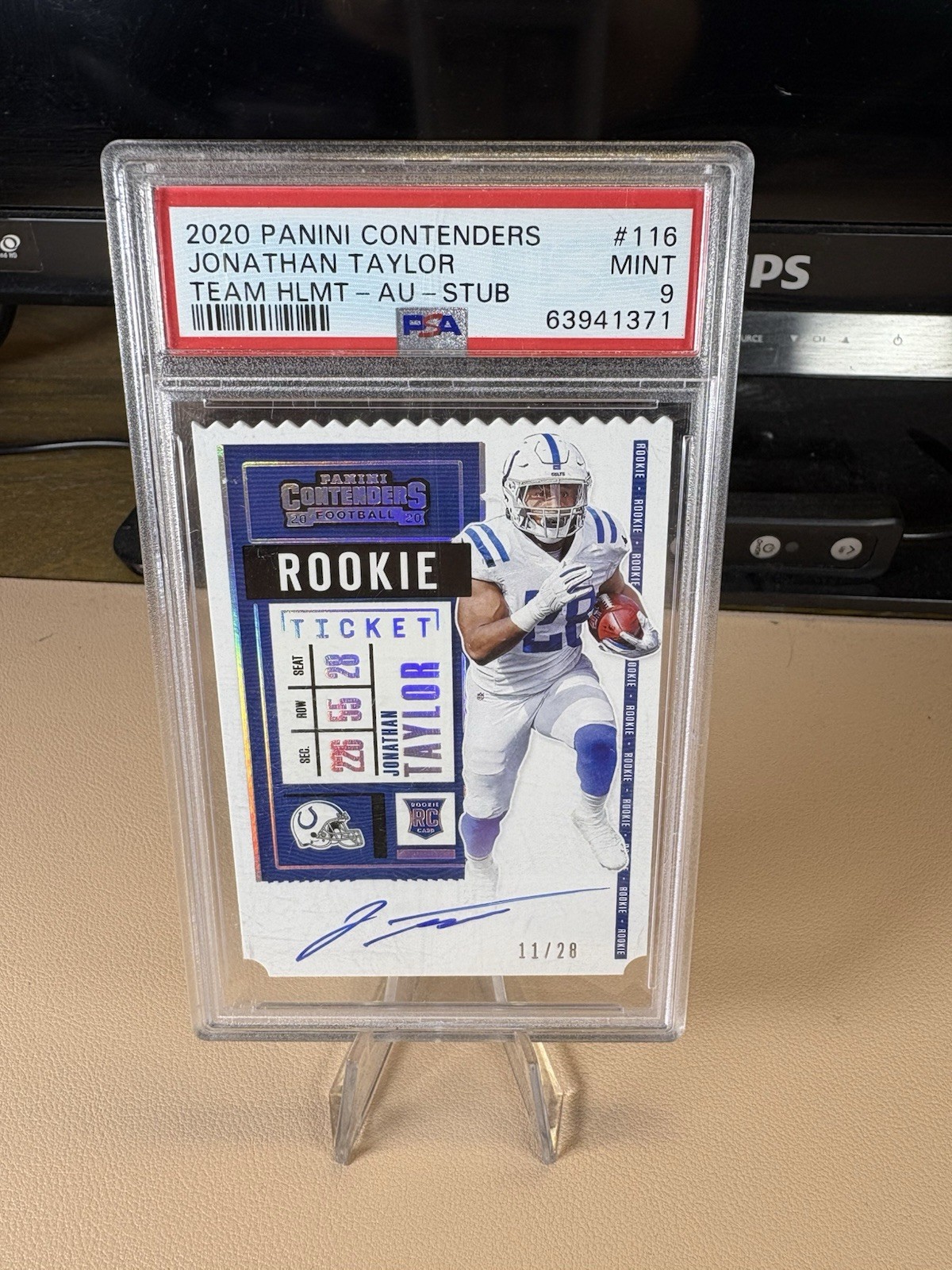 2020 Panini Contenders - RPS Jonathan Taylor #116 Ticket Stub /28 (AU, RC)