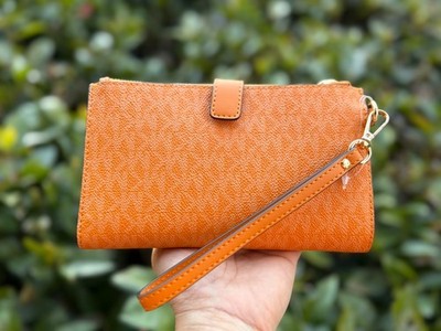 Michael Kors Jet Set Travel Double Zip Large Phone Wallet MK Rad