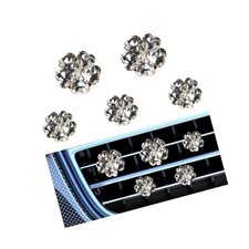 5PCS Bling Heart Flower Car Air Vent Clip, Crystal 2 Size Vehicle Air Outlet ...