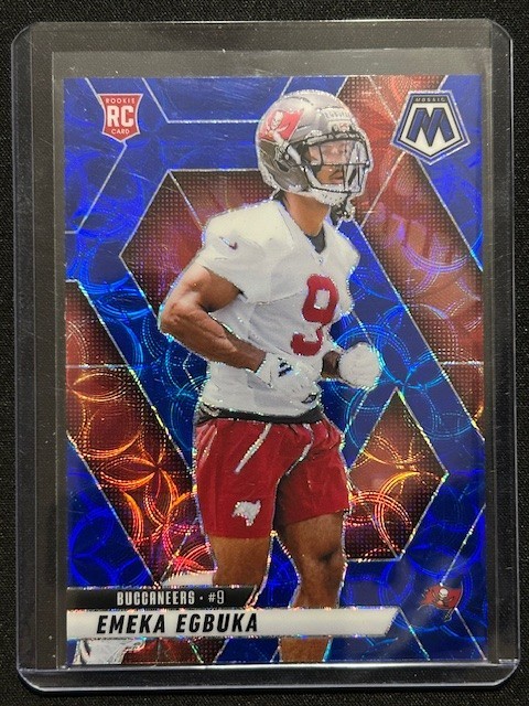 2025 Panini Mosaic Football - Emeka Egbuka #376 Blue Scope Prizm (RC)