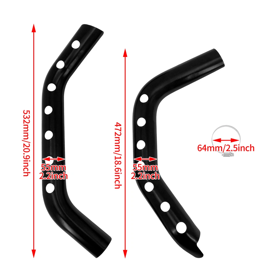 Tuyau d'échappement bouclier thermique silencieux housse pour Harley Sportster - Photo 2/4