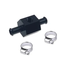 In-Line Fuel Pressure Gauge Black Adapter Fits 3/8" Fuel Hose 1/8" NPT 2975