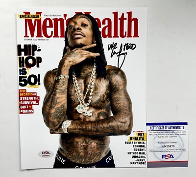 wiz khalifa 直筆サイン入りフォト Rapper Wiz Khalifa Signed Mens Health Hip Hop 8x10 Photo With PSA