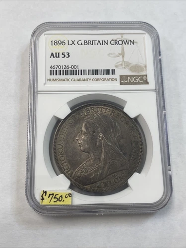 1896 Great Britain Crown NGC AU53