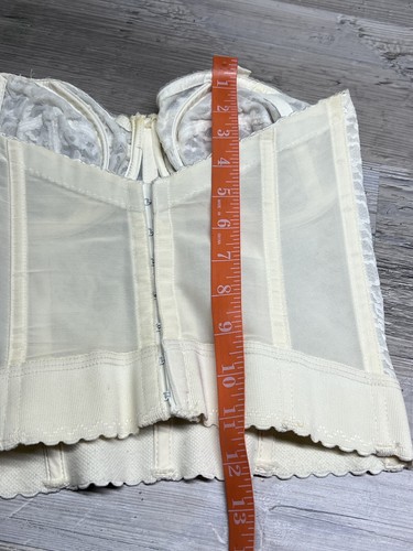 Vintage 80s Goddess Corset Boned Bustier White Lace Size 34D Union Made - Picture 6 of 6