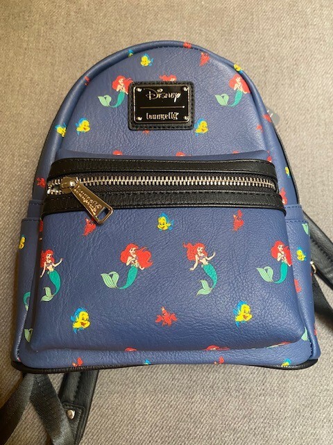 Disney Loungefly The Little Mermaid Flounder Sebastian Small back bag black s-l400.jpg main image 4