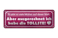 Blechschild Spruch 27X10Cm Ich Habe Die Tollste Mutter Herz Deko Schild Tin Sign