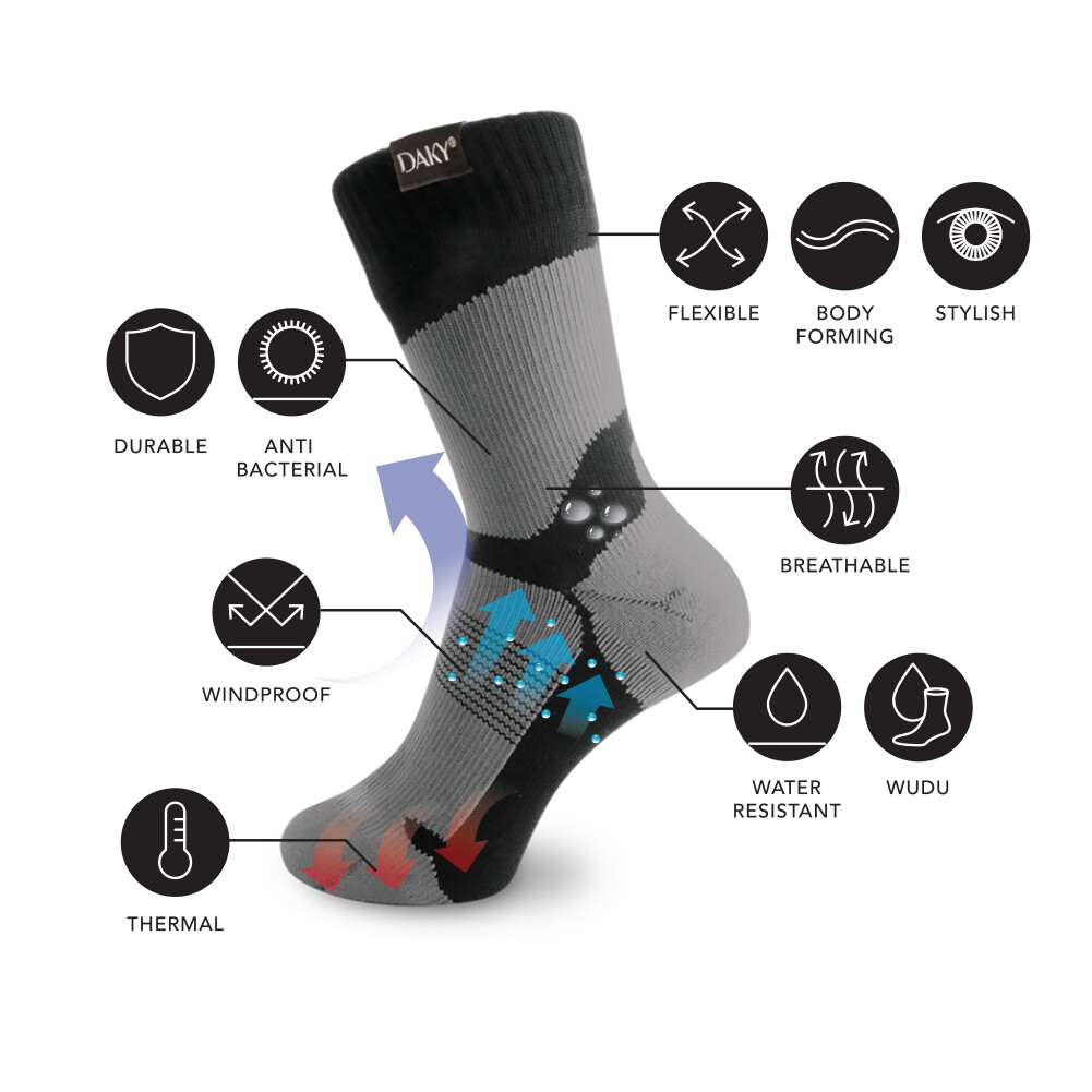 WATERPROOF SOCKS & WUDU (MASAH) COMPLIANT DAKY (ULTIMO SUBZERO) eBay