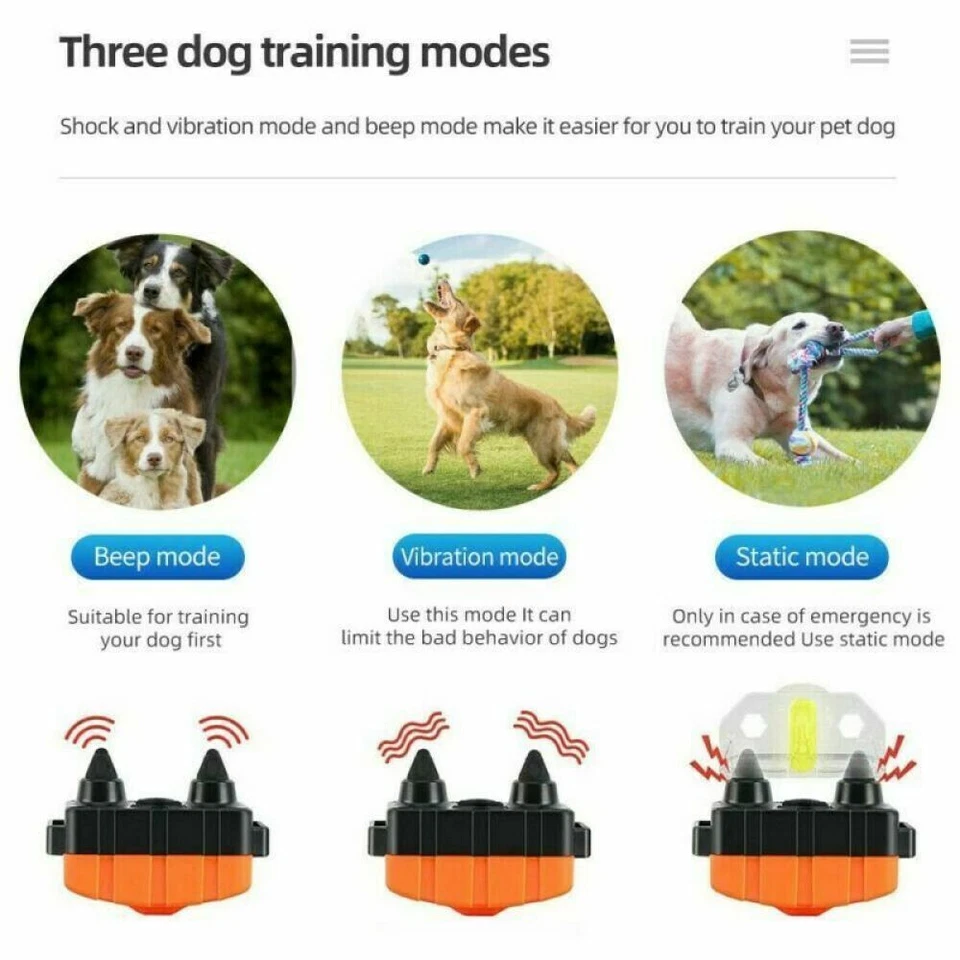 Electric Pet Dog Training E-Collar Anti Bark Remote Control Obedience Shock AU - image 3 of 4