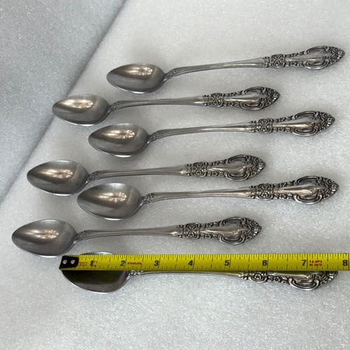 7 cucchiaini da dessert tè freddo Giappone acciaio inox primavera vintage posate 7,75" - Foto 6 di 13