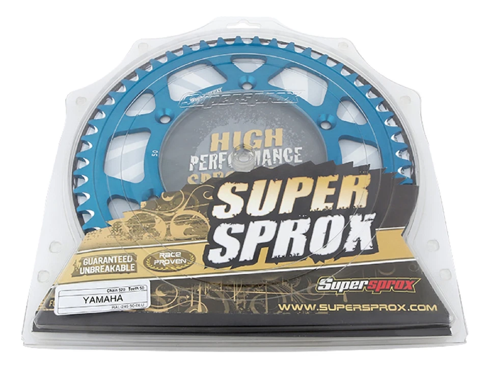 Supersprox Blue Aluminum Sprocket For Yamaha WR250R Dual Sport; RAL-245-50-BLU Foto 4 de 4