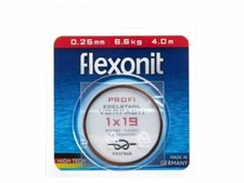 Flexonit 4m Stahlvorfach 1x19 - 4,5 kg (0,20 mm) Salzwasserbest&auml;ndig No Reflex