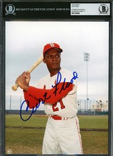 Curt Flood Signed 8x10 Photo St. Louis Cardinals Auto GM 10 Beckett #17042084