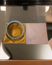 Natural Marbled Sage Green Bangle Bracelet 77mm-Outer 62mm-Inside