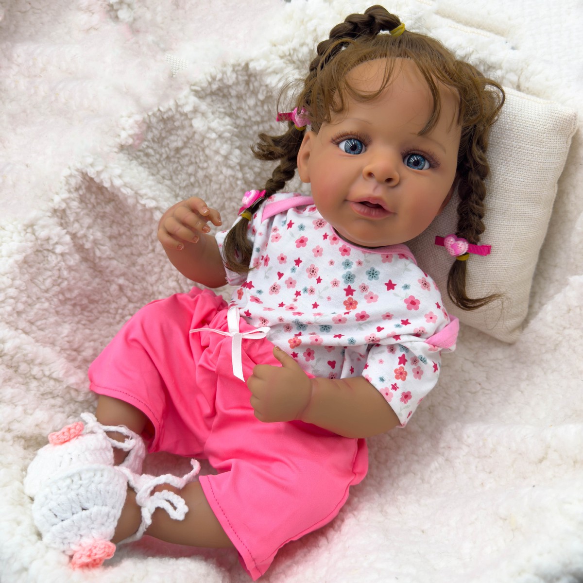 19in Real Reborn Baby Doll Jaylan Newborn Full Vinyl Body Girl