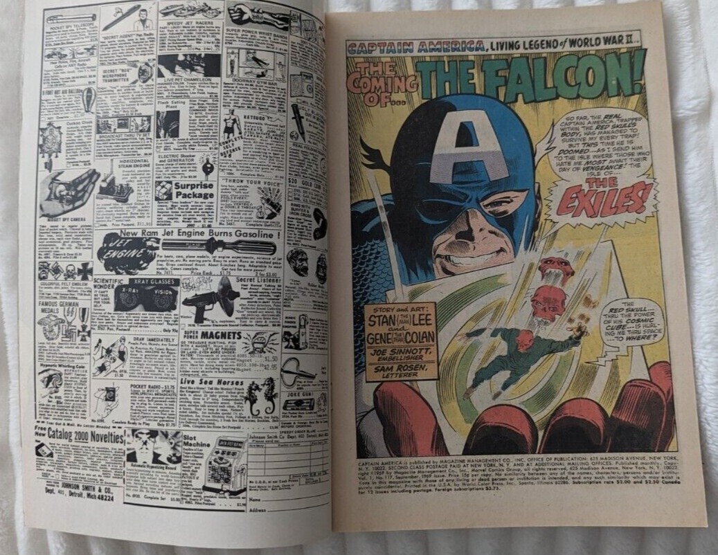 Captain America #117 VG- 3.5 1st Appearance Falcon! Stan Lee