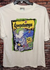 Vtg 1995 RL Stine GOOSEBUMPS You Can't Scare Me Graphic T-Shirt Adult Size XL