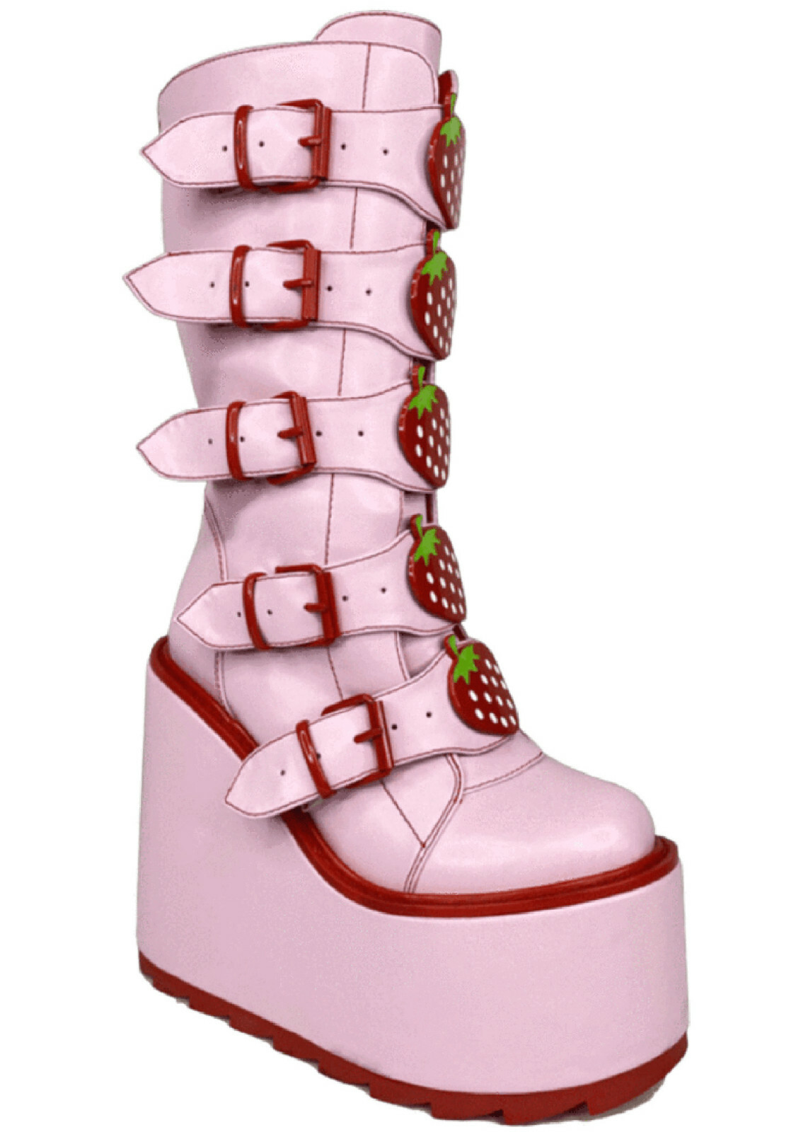 YRU DUNE Dune Strawberry Platform Boots 