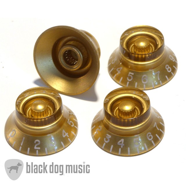 Gold guitar knobs top hat Ideal for LP, SG or Strat packs of 14 tone
