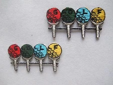 2714 Lot2Pcs Red,Green,Blue,Yellow Golf Ball,GOLF word Embroidery Applique Patch