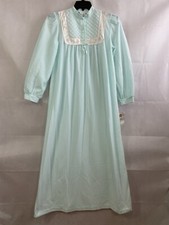 Vintage Nicole Long Nightgown Modest Quilted Bodice Size M NWT Damaged