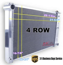 4-Row Radiator for Chevy 1970-81 Camaro/ 1978-87 Monte Carlo El Camino Aluminum