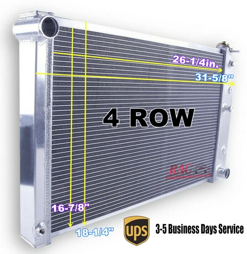 4-Row Radiator for Chevy 1970-81 Camaro/ 1978-87 Monte Carlo El Camino Aluminum