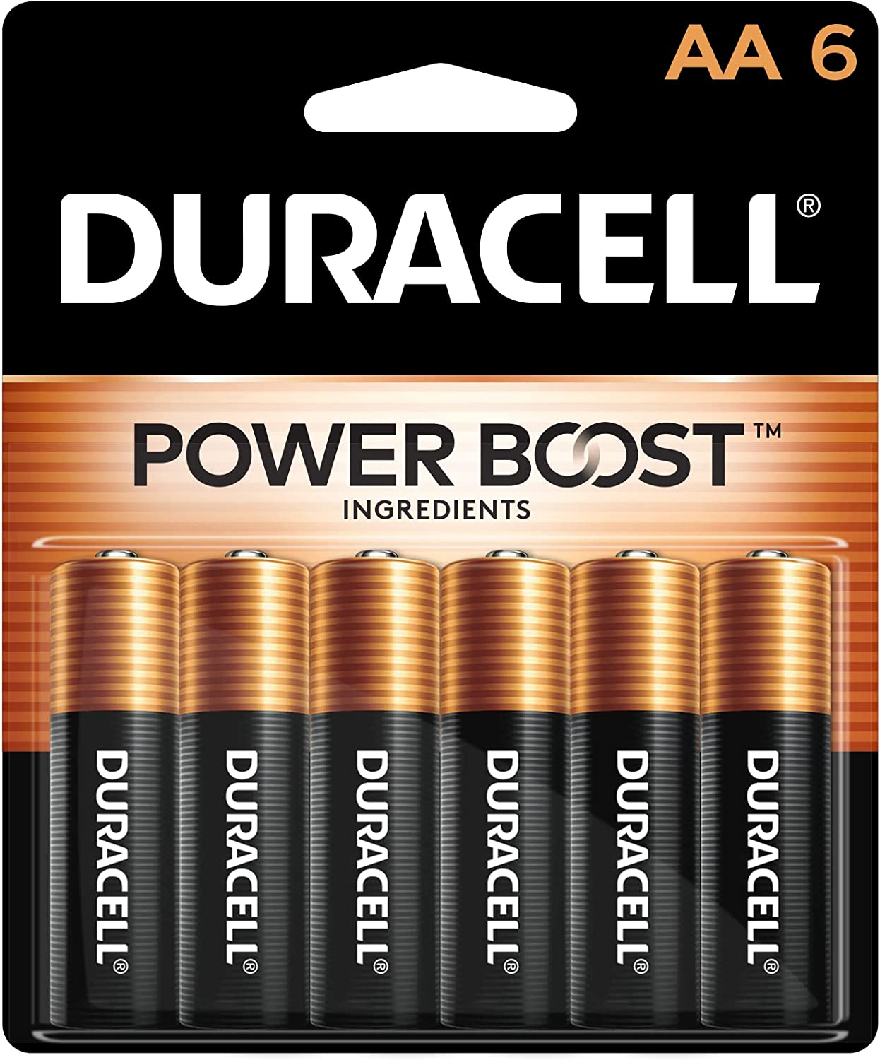 Coppertop AA Batteries with Power Boost Ingredients, 6 Count Pack Double a Batte-image