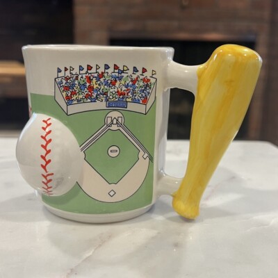 Vintage Emson Baseball Coffee Cup Bat Handle Taiwan 1987