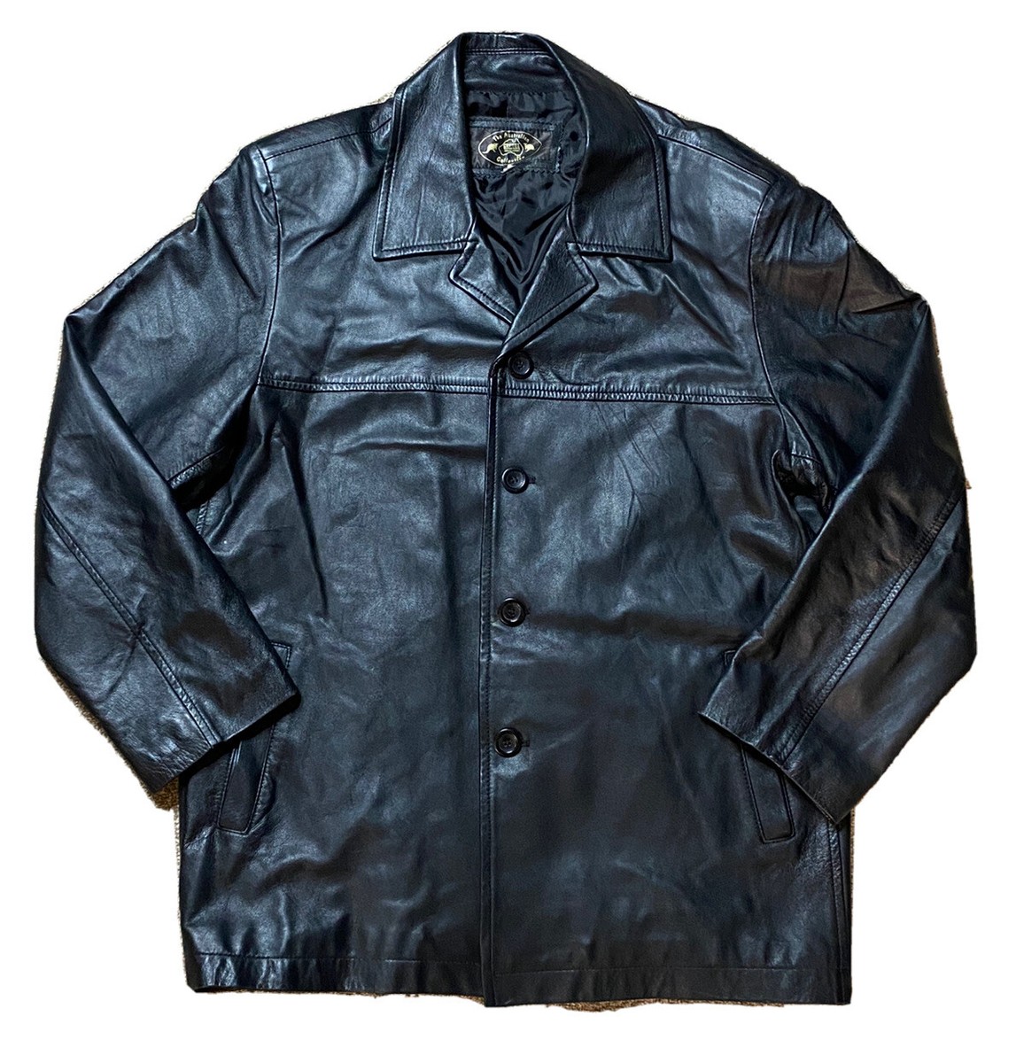 THE AUSTRALIAN COLLECTION GREJINA Black Leather Jacket Mens Large