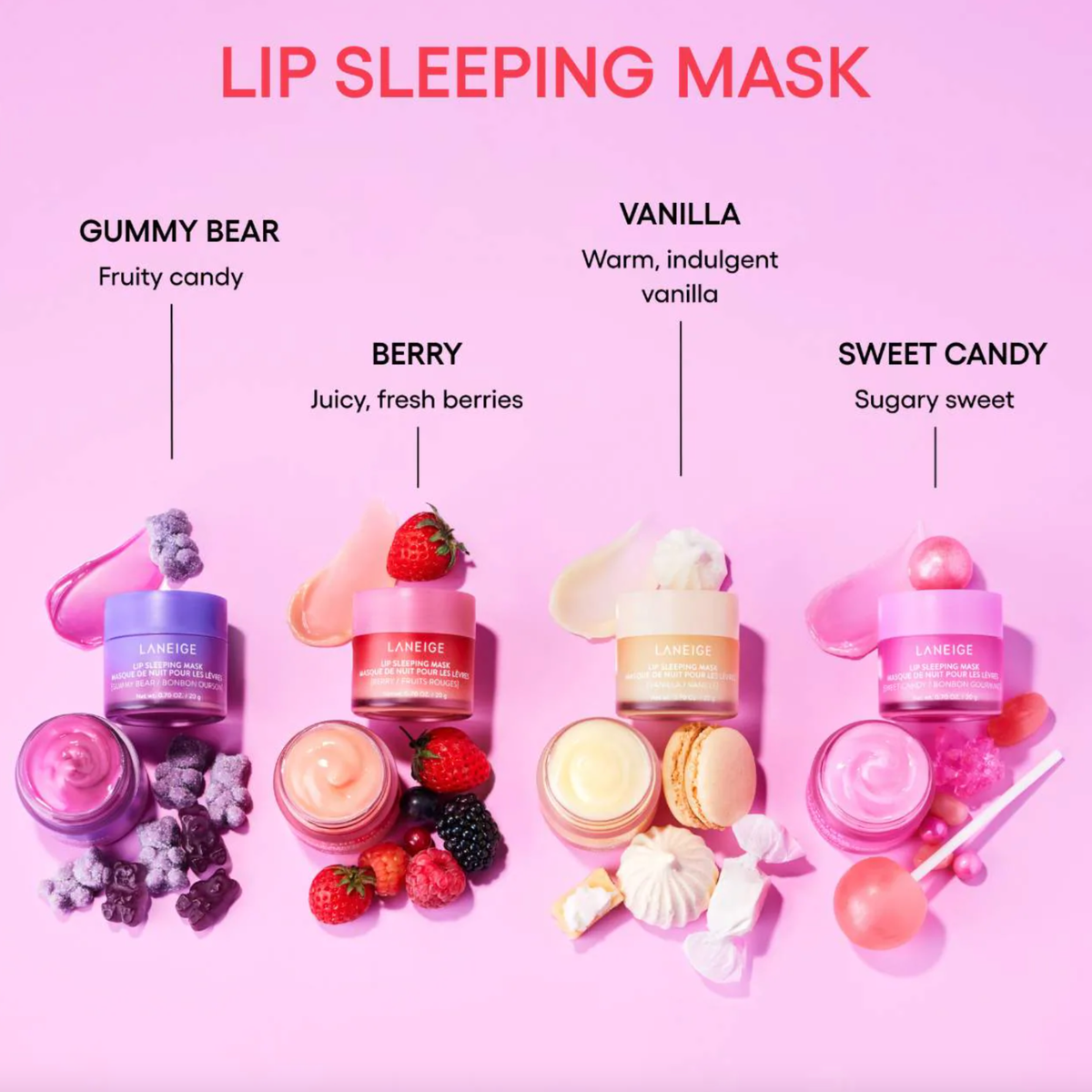 LANEIGE S'more Kisses Set, Limtied Edition Lip Balm and Sleeping