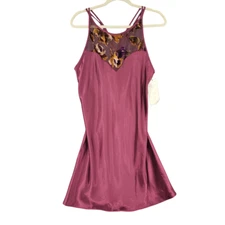 Vintage NWT VAL MODE Lingerie Burnout Velvet Satin Silky Slip Nightie SIZE XL
