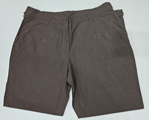 Autograph Ladies Zip Cargo Pants size 16 Colour Brown Check - Picture 2 of 5